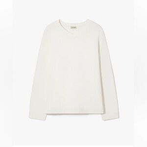 The Fringes V-Neck Cotton Knit Sweater